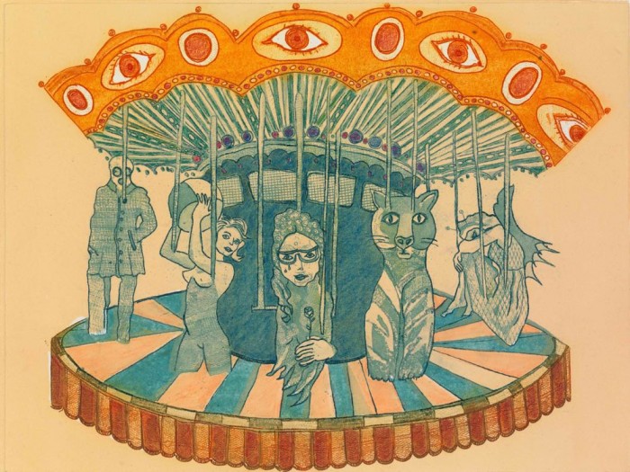 carrouesel, 2014, gravure, 33 X 25 cm.